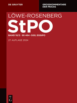 cover image of §§ 464-500; EGStPO